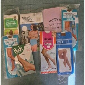 Lot of Women's Vintage Hosiery & Knee-High Socks New in Packaging